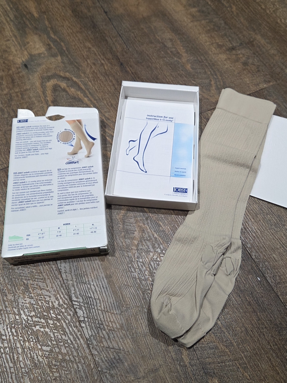 Jobst Women's Beige Compression Knee-High Socks Sz Small